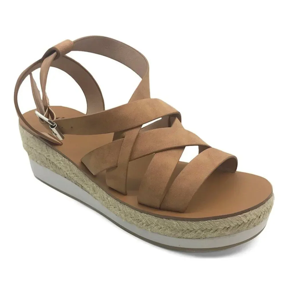 American Mettle Tan Choice Espadrille Wedges